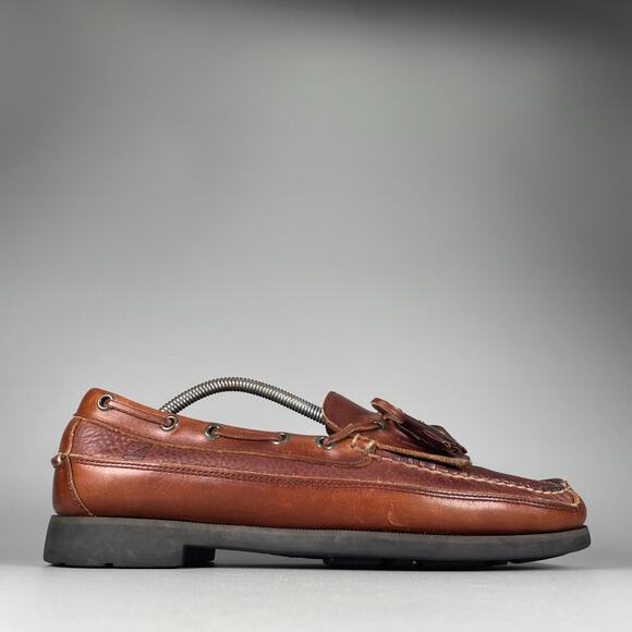 G.H. Bass Henry Men\'s 10.5 W Brown Leather Casual Slip On Tassel Kiltie Loafers main image 4